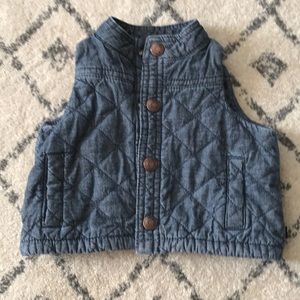 Infant girl denim vest